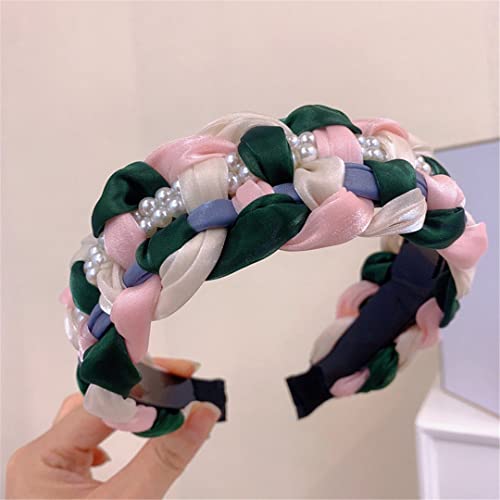 2023 Retro Geflochtenes Stirnband Koreanische Frauen Retro Haar Hoop Einstellbare Braid Stirnband Mädchen Headwear TS5260-13 von Wjnvfioo