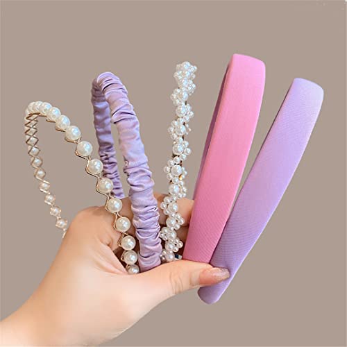 3/6/8Pcs Set Mode Frauen Tuch Haarbänder Kopfschmuck Stirnband Mädchen Haarband Haar Hoop Weibliche Haar Zubehör Headwear 5PCS 9 von Wjnvfioo