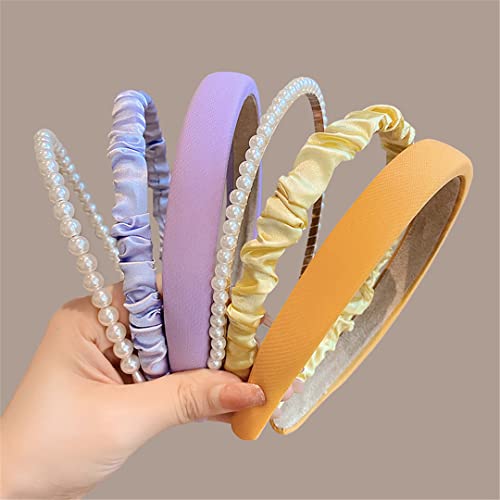 3/6/8Pcs Set Mode Frauen Tuch Haarbänder Kopfschmuck Stirnband Mädchen Haarband Haar Hoop Weibliche Haar Zubehör Headwear 6PCS 14 von Wjnvfioo