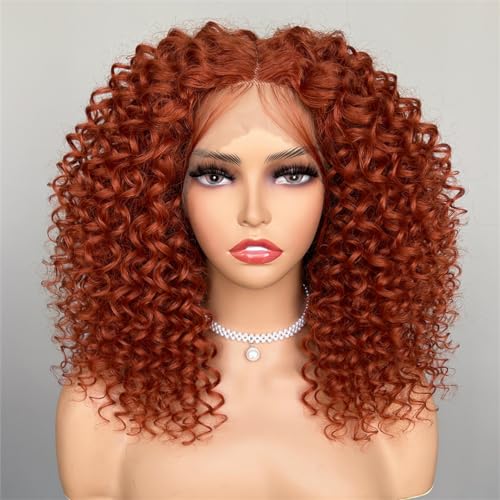 Afro Verworrene Lockige Perücken Synthetische Spitze Vorne Kurze Bob Lockige Wellenförmige Perücken Für Frauen Mit Babyhair Cosplay Haar von Wjnvfioo