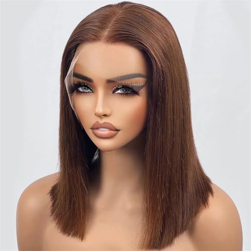 Bob-Perücken Aus Echthaar Mit Lace-Front Für Damen 13X4 Frontal 16inch von Wjnvfioo
