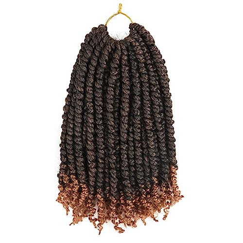 Bombe Häkelhaar Synthetisch 16 Wurzeln Frühling Vorgeschlungen Häkelzöpfe Haarverlängerung Leidenschaft Für Frauen T27 16Roots 18inches#4Pcs/Lot von Wjnvfioo