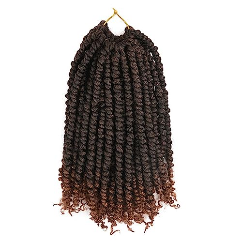 Bombe Häkelhaar Synthetisch 16 Wurzeln Frühling Vorgeschlungen Häkelzöpfe Haarverlängerung Leidenschaft Für Frauen T30 16Roots 18inches#8Pcs/Lot von Wjnvfioo