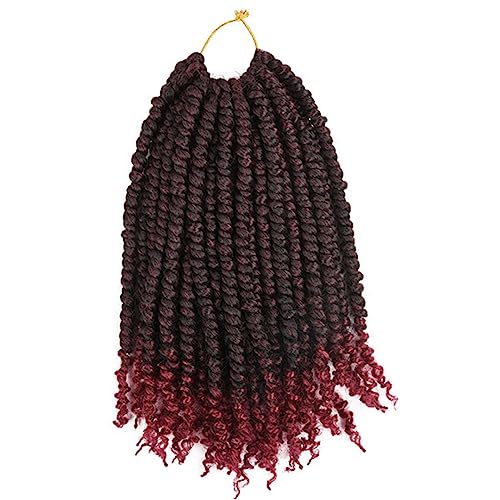 Bombe Häkelhaar Synthetisch 16 Wurzeln Frühling Vorgeschlungen Häkelzöpfe Haarverlängerung Leidenschaft Für Frauen Tbug 16Roots 18inches#1Pcs/Lot von Wjnvfioo