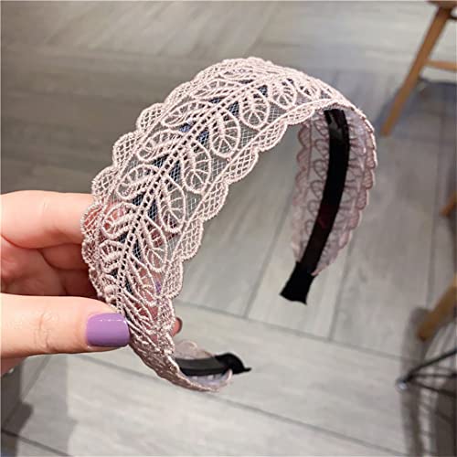 Breite Frauen Haarband Solide Spitze Turban Solide Elastische Haarbänder Haarschmuck Stirnband Für Frauen Mädchen Kopfschmuck D khaki von Wjnvfioo