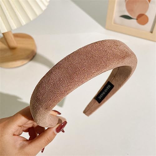 Frauen Haar Hoop Haarband Solide Stirnband Breite Gepolsterte Kopfbedeckung Für Mädchen Haarband Headwear Haar Zubehör 4 von Wjnvfioo