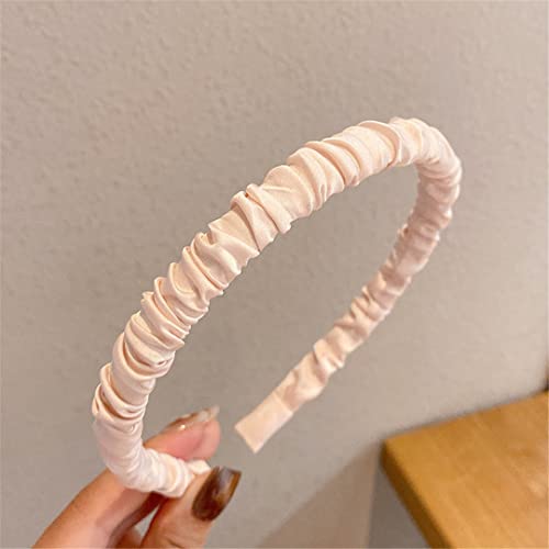 Frauen Haar Hoop Haarband Solide Stirnband Breite Gepolsterte Kopfbedeckung Für Mädchen Haarband Headwear Haarschmuck JG0224-5-hellrosa von Wjnvfioo