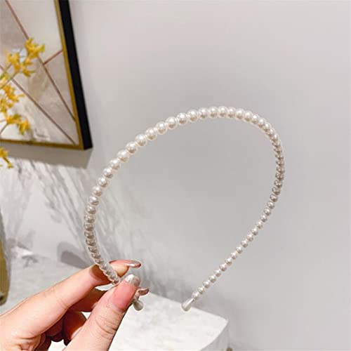 Frauen Stirnbänder Stirnband Haar Hoop Haar Zubehör Haarbänder Perlen Haarband Hochzeit Metall Braut Headwear Bands Clip 1 von Wjnvfioo