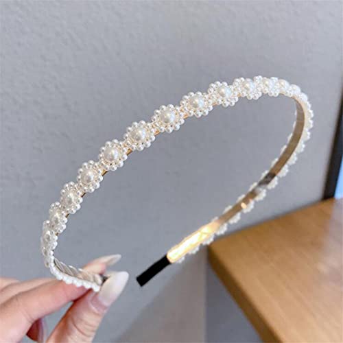 Frauen Stirnbänder Stirnband Haar Hoop Haarschmuck Haarbänder Perlen Haarband Hochzeit Metall Braut Headwear Bands Clip 6 von Wjnvfioo