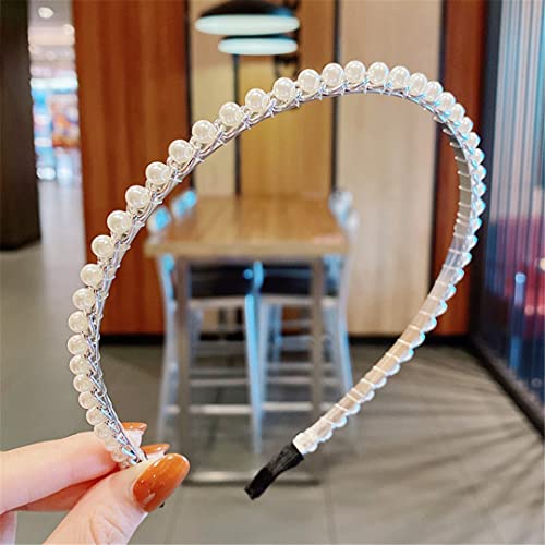 Frauen Vintage Elegante Volle Perlen Einfache Metall Haarbänder Dame Haar Dekorieren Stirnband Haar Hoops Mode Haar Zubehör 15 von Wjnvfioo