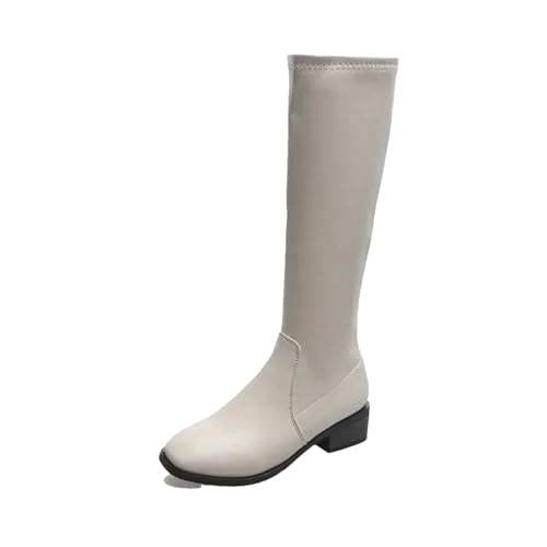 Frauen Winter Dicker Absatz Lange Stiefel Mode Schlankheits Schuhe Vintage Damen Knight Botas von Wjnvfioo