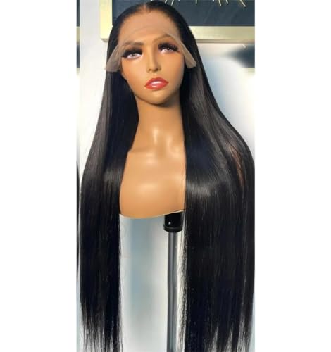 Gerade Spitze-Front-Perücke, Echthaar-Spitze-Frontal-Perücke, Kein Kleber, Echthaar-Perücke, Spitze-Frontal-Perücke Für Frauen 13x4 lace wig 28inches#180% von Wjnvfioo