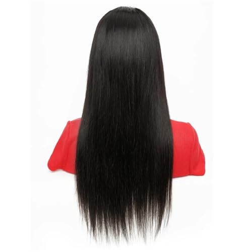 Gerade Spitze Frontal Perücken Brasilianische Haar Perücke Transparente Spitze Verschluss Perücke Für Frauen Lange Gerade Synthetische Remy Perücke Natural Color 14inches#13x4 Lace Wig von Wjnvfioo