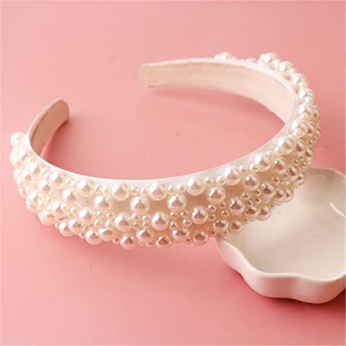 Haar Hoop Frauen Haarbänder Handbänder Für Frauen Perlen Perle Stirnbänder Haar Zubehör TS-3137-4 von Wjnvfioo