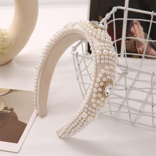 Haar Hoop Frauen Haarbänder Handbänder Für Frauen Perlen Perle Stirnbänder Haar Zubehör TS2053-36 von Wjnvfioo