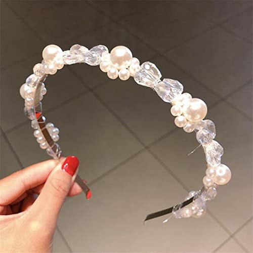 Haarreifen für Damen, mit Perlen, Haarreif, Ornament, Haarschmuck, Stil 12 von Wjnvfioo