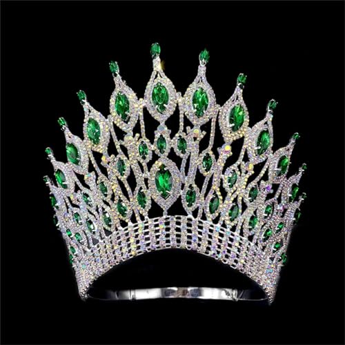 Hochzeitskrone Königin Strass Tiara Party Bühnenshow Haarschmuck 10,2 cm -EN8 von Wjnvfioo