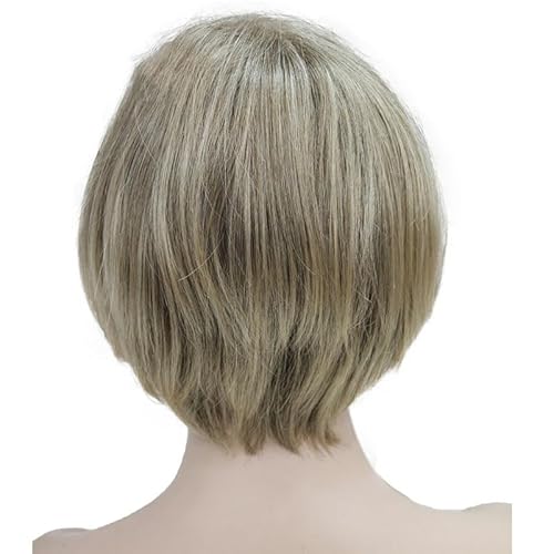 Kurze Gerade Ombre Blonde Bob Side Swept Bangs Synthetische Perücke Frauen Volle Perücken R10-26 8inches von Wjnvfioo