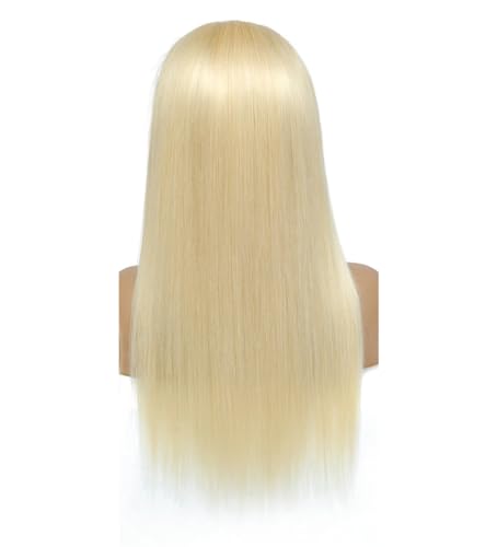 Lace-Front-Perücke, Glatt, Für Damen, Klassisch, Geschichtet, Mit Pony, Glattes Schulterlanges Haar Aus Synthetischen Fasern 4X4 Closure Wig 34inch von Wjnvfioo