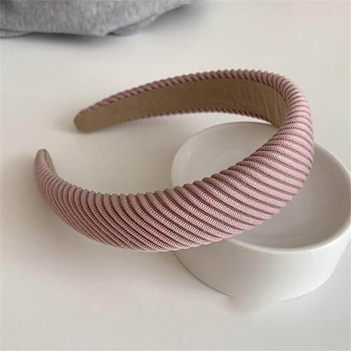 Mode Haar Hoop Haarbänder Für Frauen Mädchen Blume Einfarbig Stirnbänder Breite Haarband Haar Zubehör Headwear stil 2-pink von Wjnvfioo