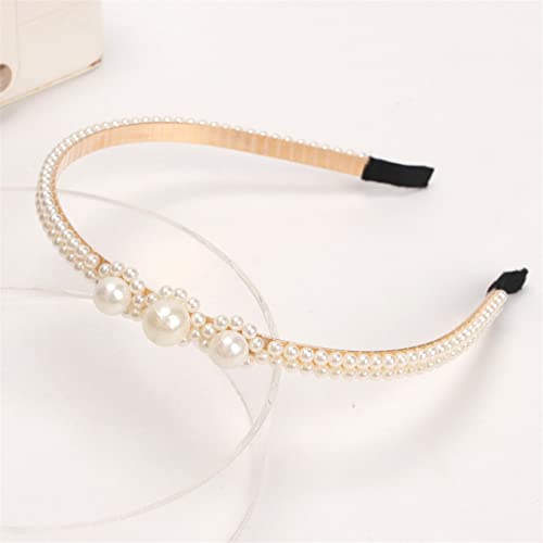 Mode Perle Strass Haarbänder Elastische Blume Frauen Haar Hoop Bands Stirnband Lünette Mädchen Haar Zubehör Kopfschmuck 13CM 1PC 05 von Wjnvfioo