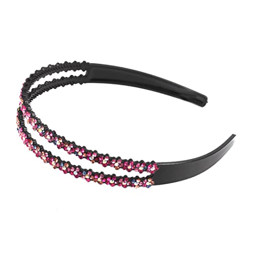 Mode Perle Strass Haarbänder Elastische Blume Frauen Haar Hoop Bands Stirnband Lünette Mädchen Haar Zubehör Kopfschmuck 13CM 1PC Doublecolor von Wjnvfioo