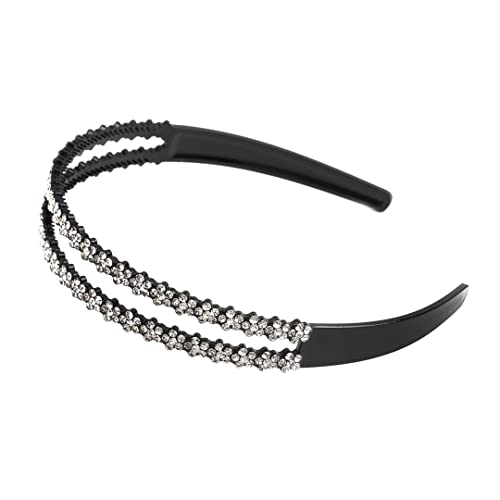 Mode Perle Strass Haarbänder Elastische Blume Frauen Haar Hoop Bands Stirnband Lünette Mädchen Haar Zubehör Kopfschmuck 13CM 1PC Doublewhite von Wjnvfioo