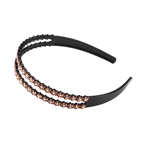 Mode Perle Strass Haarbänder Elastische Blume Frauen Haar Hoop Bands Stirnband Lünette Mädchen Haarschmuck Kopfschmuck 13CM 1PCDoubleorange von Wjnvfioo