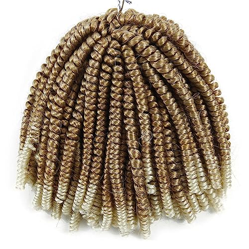 Ombre Crochet Braids Haar Synthetisches Flechthaar Bounce Curls Leidenschaft Haarverlängerungen Für Schwarze Frauen 27613 8inches#6Pcs/Lot von Wjnvfioo
