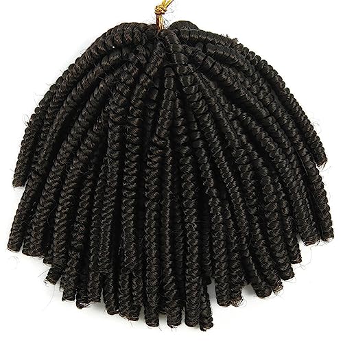 Ombre Crochet Braids Haar Synthetisches Flechthaar Bounce Curls Leidenschaft Haarverlängerungen Für Schwarze Frauen #4 8inches#6Pcs/Lot von Wjnvfioo