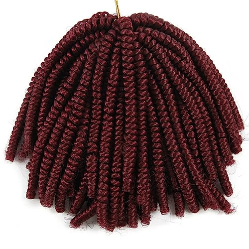 Ombre Crochet Braids Haar Synthetisches Flechthaar Bounce Curls Leidenschaft Haarverlängerungen Für Schwarze Frauen #Burgundy 8inches#6Pcs/Lot von Wjnvfioo