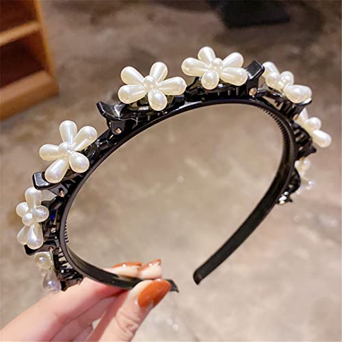 Perlen Haarbänder Männer Frauen Sport Stirnband Doppel Pony Frisur Make Up Haarnadeln Mode Haarschmuck 21 von Wjnvfioo