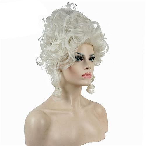 Perücke Frauen Synthetische Cosplay Haarperücken 80 White Blonde von Wjnvfioo