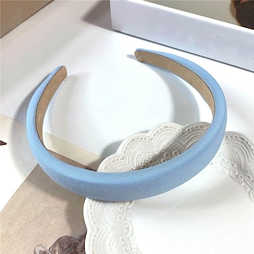 Satin Haarband Mädchen Einfarbig Stirnband Breit Gepolstert Haar Hoop Headwear Mode Haar Zubehör Für Frauen 18 von Wjnvfioo