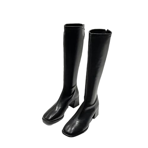 Slim Damen Hohe Stiefel Mode Frauen Kniehohe Stiefel High Heel Damenschuhe Winter Weiches Leder Lange Stiefel von Wjnvfioo