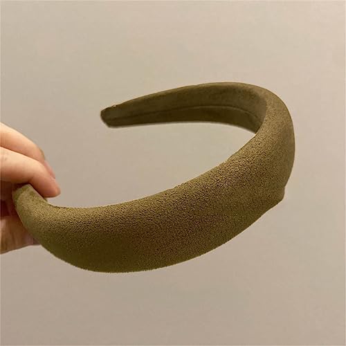 Solide Breite Haarbänder Hoop Für Frauen Vintage Weiche Elastische Stirnband Mode Mädchen Verdicken Haarband Headwear Haar Zubehör B3 von Wjnvfioo