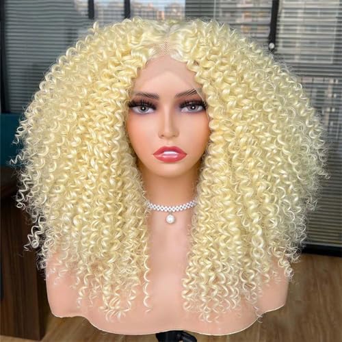 Spitze Front Perücken Für Frauen Kurze Bob Perücke Afro Verworrene Lockige Perücken Ombre Braun Synthetische Natur Haar Schwarz Kopfbedeckung Mit Clip von Wjnvfioo