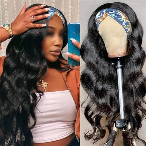 Stirnband Perücke Echthaar Körperwelle Perücke Remy Echthaar Perücken Für Frauen Brasilianische Leimlose Perücke 26inches von Wjnvfioo