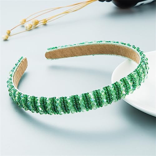 Strass Perle Stirnband Lünette Turban Für Frauen Breite Größe Gepolsterte Haarbänder Mädchen Zubehör Haar Hoop Haar Schmuck 764 von Wjnvfioo