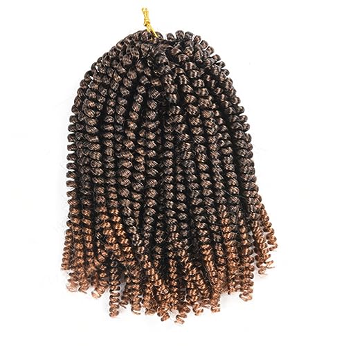 Synthetische Häkel-Flechthaarverlängerungen Für Schwarze Frauen Weiches Vorgeschlungenes Ombre-Farbiges Frühlings-Häkelhaar T1B30 8inches#1Pcs/Lot von Wjnvfioo