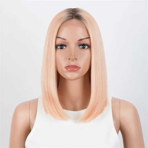 Synthetische Kurze Glatte Haarperücken Für Frauen, Hitzebeständige Faser-Cosplay-Perücken RT4-1824 12inch von Wjnvfioo