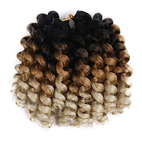 Synthetische Ombre Curl Crochet Braids Africa Braiding Haarverlängerungen Vorgedreht Für Schwarze Frauen 1B 27 613 8inches#12Pcs/Lot von Wjnvfioo