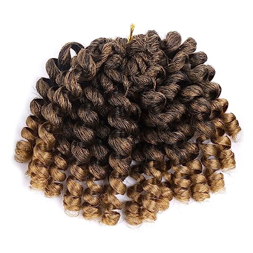 Synthetische Ombre Curl Crochet Braids Africa Braiding Haarverlängerungen Vorgedreht Für Schwarze Frauen 1B 27 8inches#6Pcs/Lot von Wjnvfioo