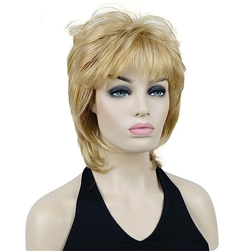 Wellige Glonden Blonde Halslange Synthetische Perücke Für Damen 24B Glonden Blonde von Wjnvfioo