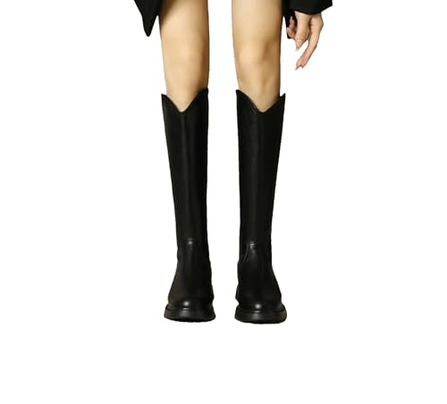 Wjnvfioo Damen Lange Stiefel Herbst Damenschuhe Mode Plattform Casual Ritter Stiefel Frauen von Wjnvfioo