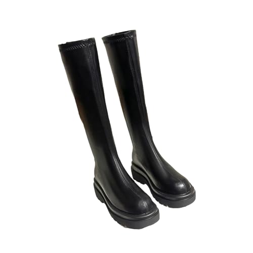 Wjnvfioo Plateauabsatz Frauen Kniehohe Stiefel Mode Komfort Warme Schuhe Herbst Winter Damen Knight Lange Booties von Wjnvfioo