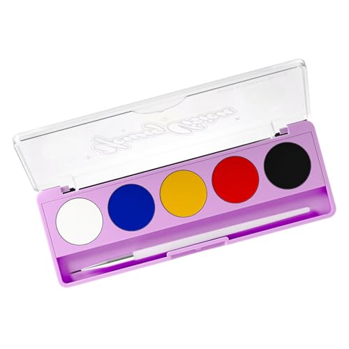 Fluoreszierende Körperbemalungspaletten Mit 5 Farben Wasserlösliches Set Für Gesichts Und Augenkunst Inklusive Pinsel Für Frauen von Wjsdsg
