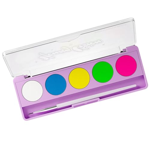 Fluoreszierende Körperbemalungspaletten Mit 5 Farben Wasserlösliches Set Für Gesichts Und Augenkunst Inklusive Pinsel Für Frauen von Wjsdsg