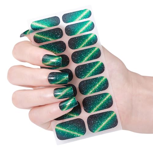 Gel Nagelaufkleber Katzenaugen Nagellackstreifen Maniküre Aufkleber Wasserfeste Gel Nagelfolien Trendige Gel Nagelstreifen von Wjsdsg