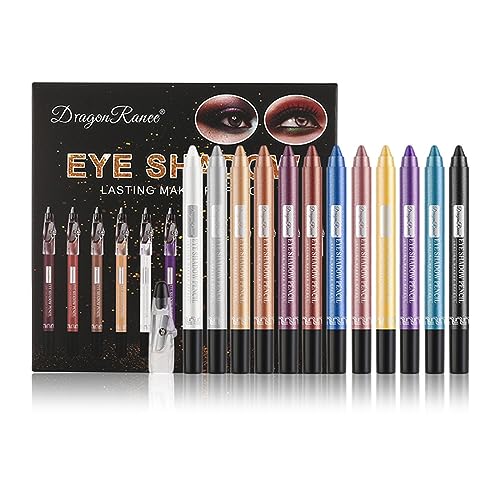Metallischer Lidschatten Stift Schimmer Creme Lidschatten Stift Buntstift Augenaufheller Textmarker Make Up Lidschatten Stift Set von Wjsdsg